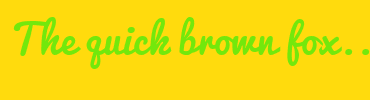 Image with Font Color 73E80C and Background Color FFDB0D